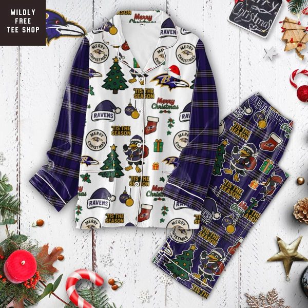 Baltimore Ravens Merry Christmas Gifts Pajamas Set