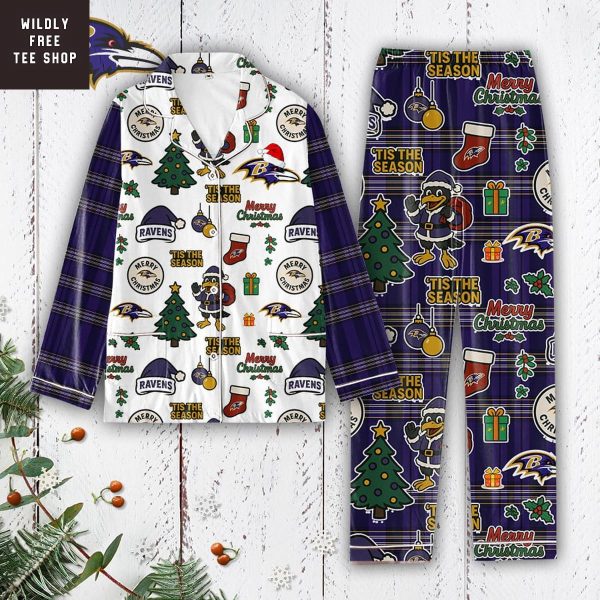 Baltimore Ravens Merry Christmas Gifts Pajamas Set