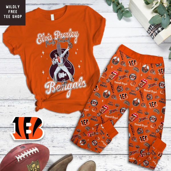 Cincinnati Bengals x Elvis Presley Pajamas Set