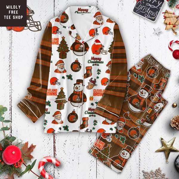 Cleveland Browns Merry Christmas Gifts Pajamas Set