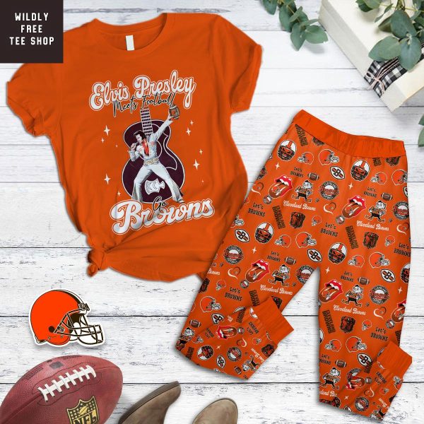 Cleveland Browns x Elvis Presley Pajamas Set