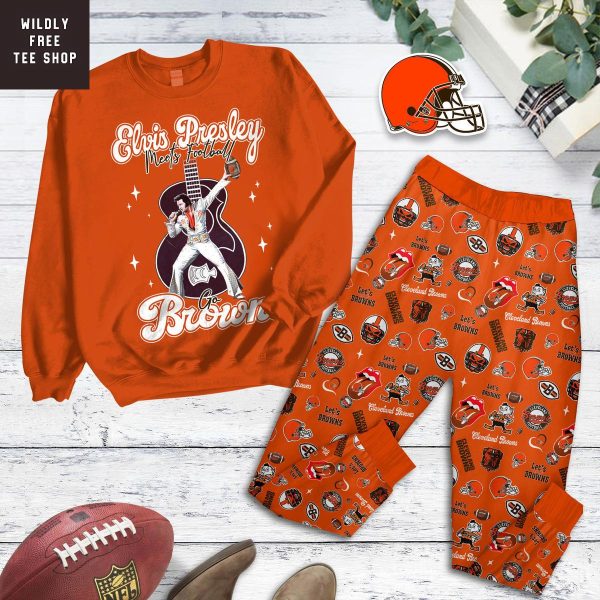 Cleveland Browns x Elvis Presley Pajamas Set