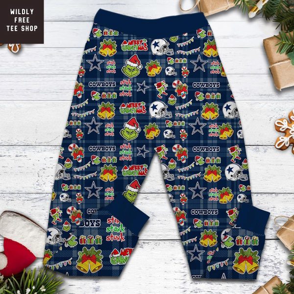 Dallas Cowboys They Hate Us Because They Ain't Us Grinch Pajamas Set