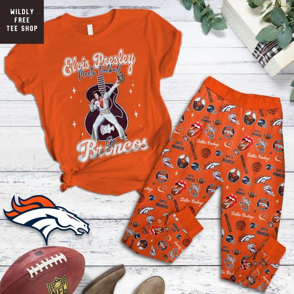 Denver Broncos x Elvis Presley Pajamas Set