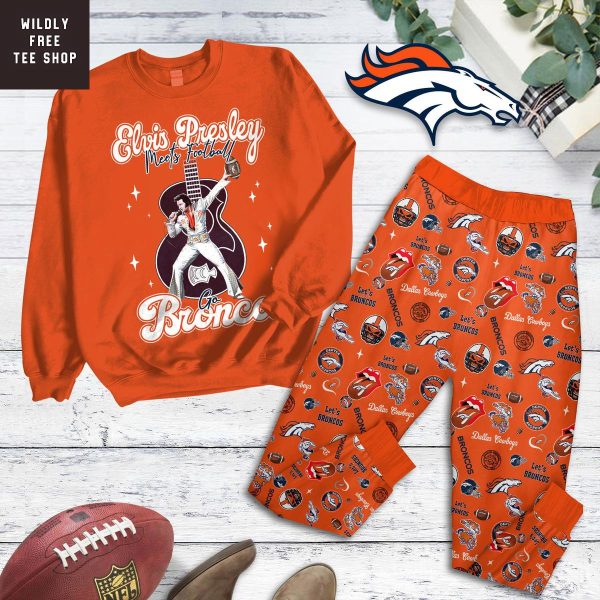 Denver Broncos x Elvis Presley Pajamas Set