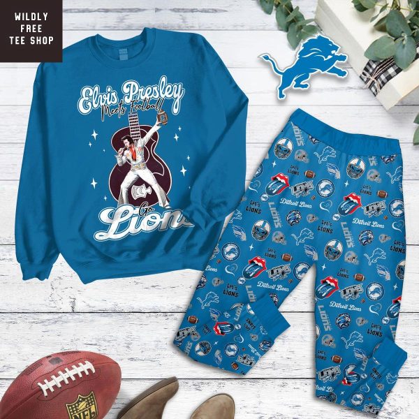 Detroit Lions x Elvis Presley Pajamas Set