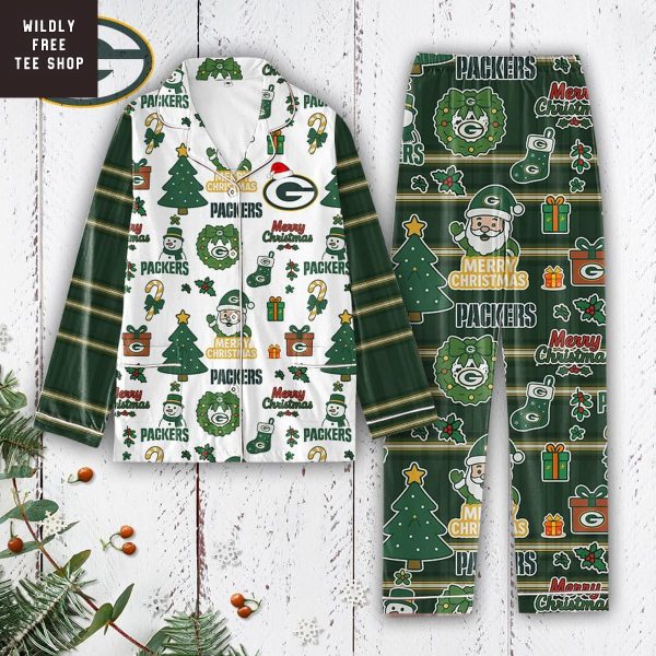 Green Bay Packers Merry Christmas Gifts Pajamas Set