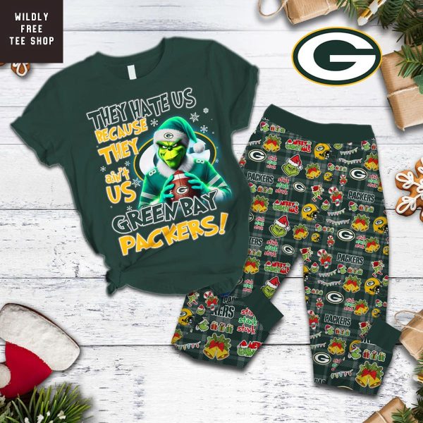 Green Bay Packers They Hate Us Because They Ain’t Us Grinch Pajamas Set