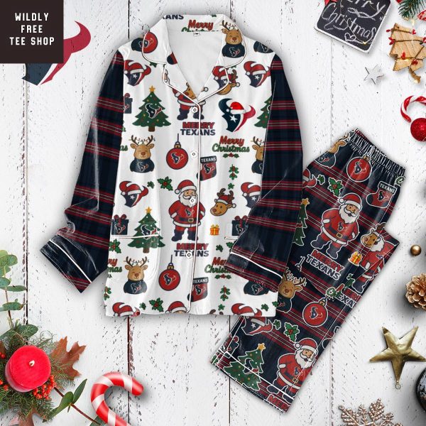 Houston Texans Merry Christmas Gifts Pajamas Set