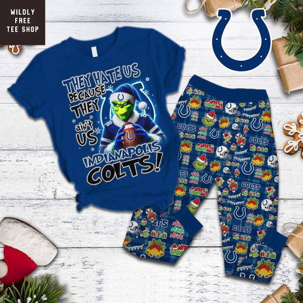 Indianapolis Colts They Hate Us Because They Ain’t Us Grinch Pajamas Set
