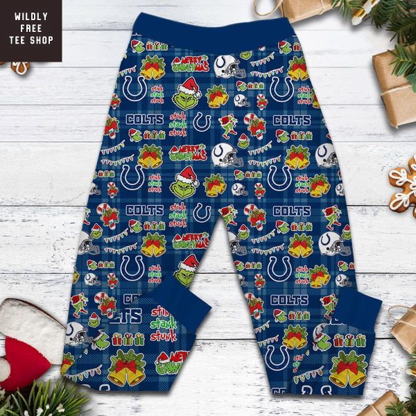 Indianapolis Colts They Hate Us Because They Ain't Us Grinch Pajamas Set