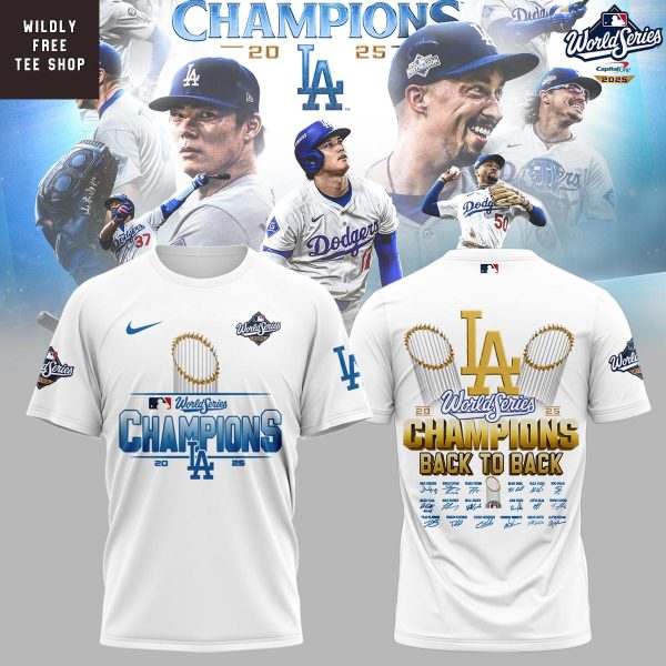 Los Angeles Dodgers Back To Back World Series Champions 9 Time Hoodie Shirt