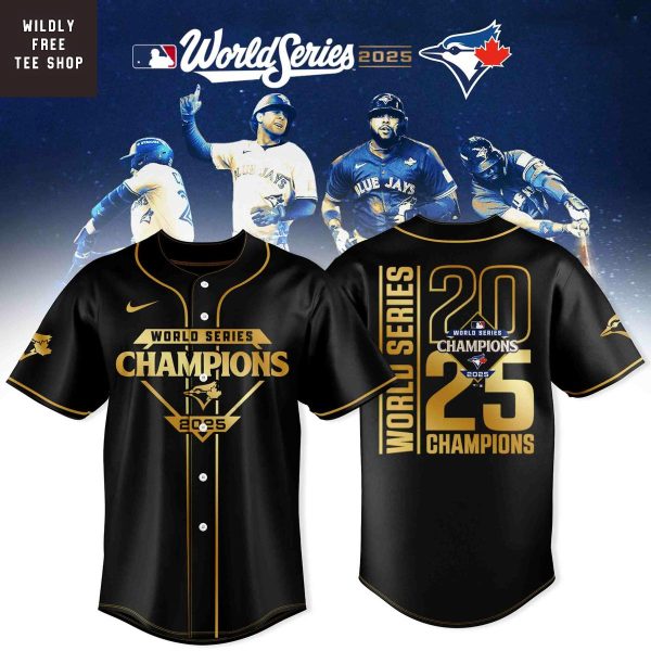 Toronto Blue Jays 2025 World Series Champions Celebrating Baseball Jersey