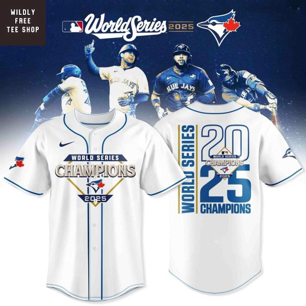 Toronto Blue Jays 2025 World Series Champions Celebrating Baseball Jersey
