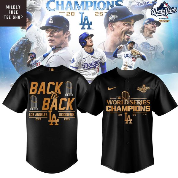 World Series 2025 Champions Los Angeles Dodgers Back To Back Jersey