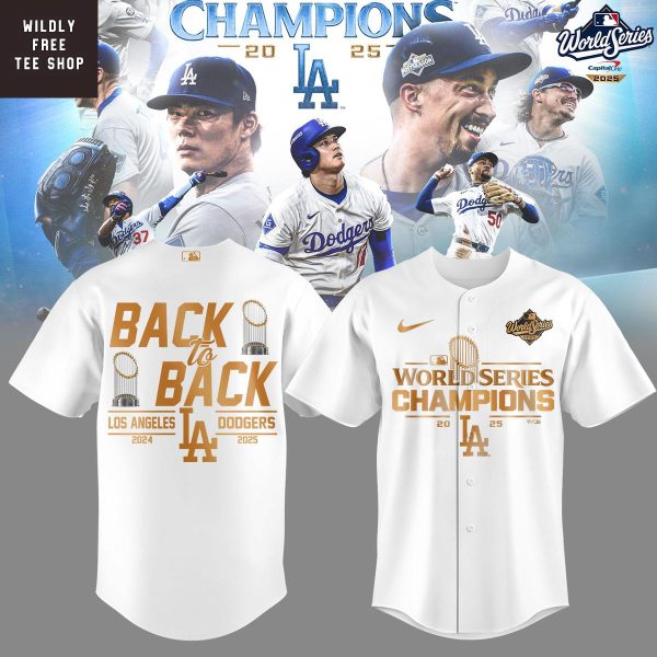 World Series 2025 Champions Los Angeles Dodgers Back To Back Jersey
