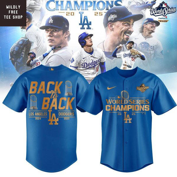 World Series 2025 Champions Los Angeles Dodgers Back To Back Jersey